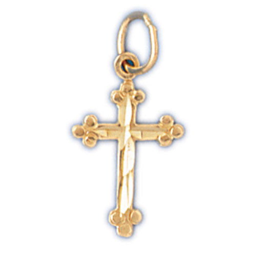 14K GOLD RELIGIOUS CHARM - SMALL CROSS #8356