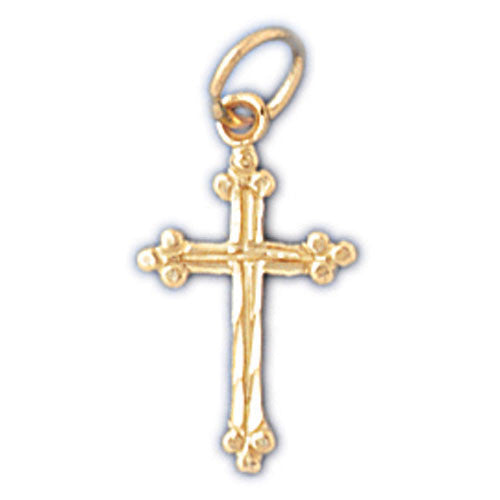 14K GOLD RELIGIOUS CHARM - SMALL CROSS #8357
