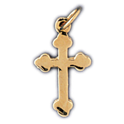 14K GOLD RELIGIOUS CHARM - SMALL CROSS #8358