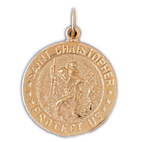 14K GOLD RELIGIOUS CHARM - ST. CHRISTOPHER #8836