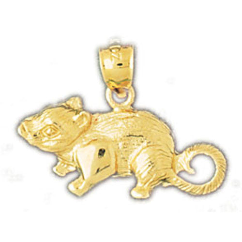 14K GOLD RODENT CHARM - MOUSE #2759