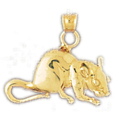 14K GOLD RODENT CHARM - MOUSE #2760