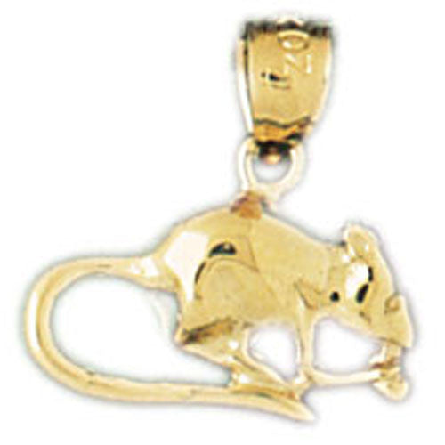 14K GOLD RODENT CHARM - MOUSE #2762
