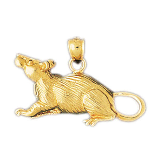 14K GOLD RODENT CHARM - RAT #2758