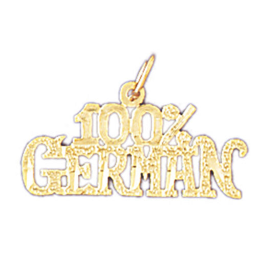 14K GOLD SAYING CHARM - 100% GERMAN #10452