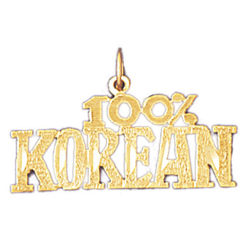 14K GOLD SAYING CHARM - 100% KOREAN #10448