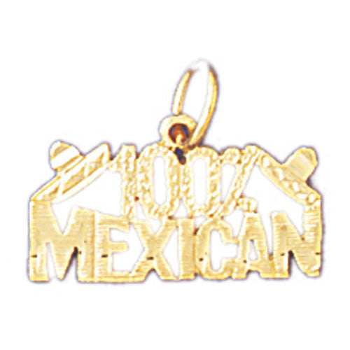 14K GOLD SAYING CHARM - 100% MEXICAN #10456