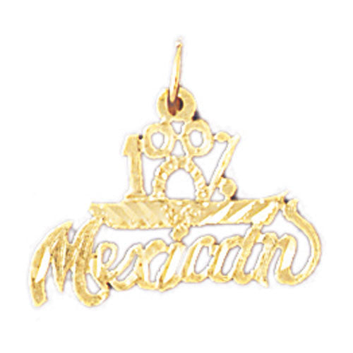 14K GOLD SAYING CHARM - 100% MEXICAN #10458