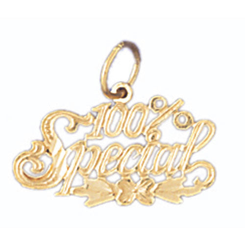 14K GOLD SAYING CHARM - 100% SPECIAL #10691