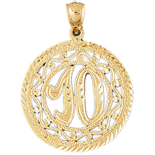 14K GOLD SAYING CHARM - 10 #9672