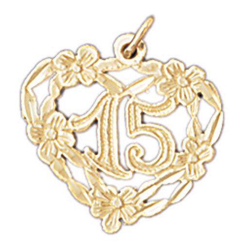 14K GOLD SAYING CHARM - 15 #10329