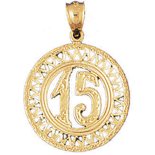 14K GOLD SAYING CHARM - 15 #9670