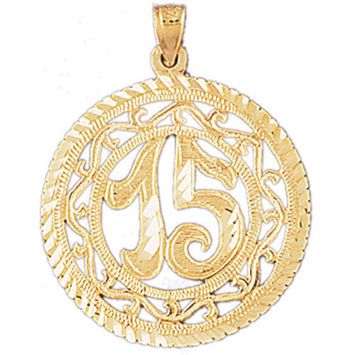 14K GOLD SAYING CHARM - 15 #9676