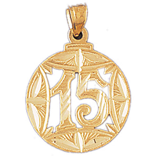 14K GOLD SAYING CHARM - 15 #9677
