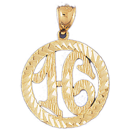 14K GOLD SAYING CHARM - 16 #9674
