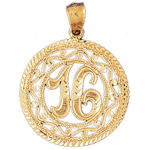 14K GOLD SAYING CHARM - 16 #9680