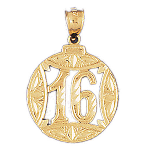 14K GOLD SAYING CHARM - 16 #9681