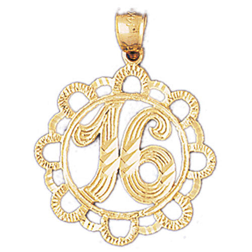 14K GOLD SAYING CHARM - 16 #9683