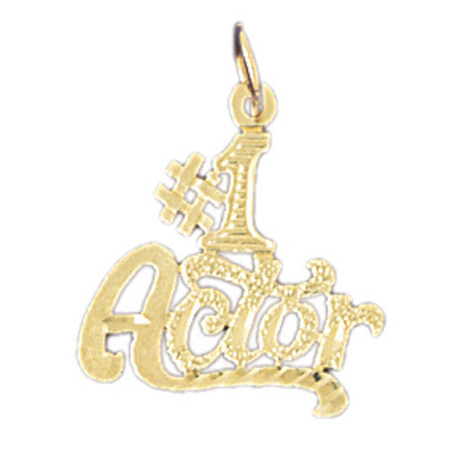 14K GOLD SAYING CHARM - #1 ACTOR #10753