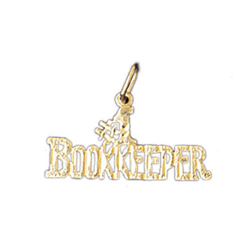 14K GOLD SAYING CHARM - #1 BOOKKEEPER #10713