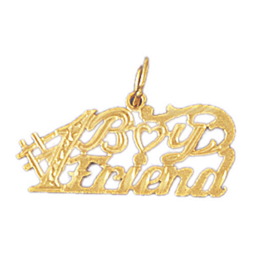 14K GOLD SAYING CHARM - #1 BOYFRIEND #10116