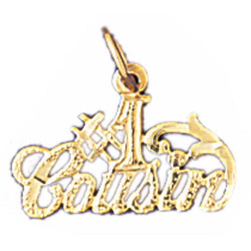 14K GOLD SAYING CHARM - #1 COUSIN #9983