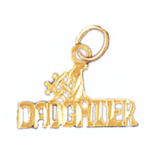 14K GOLD SAYING CHARM - #1 DAUGHTER #9914