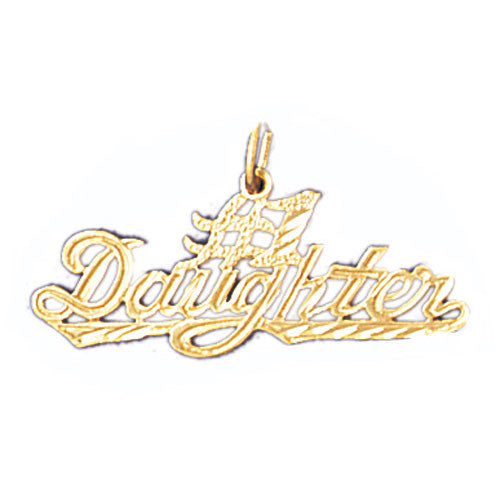 14K GOLD SAYING CHARM - #1 DAUGHTER #9916