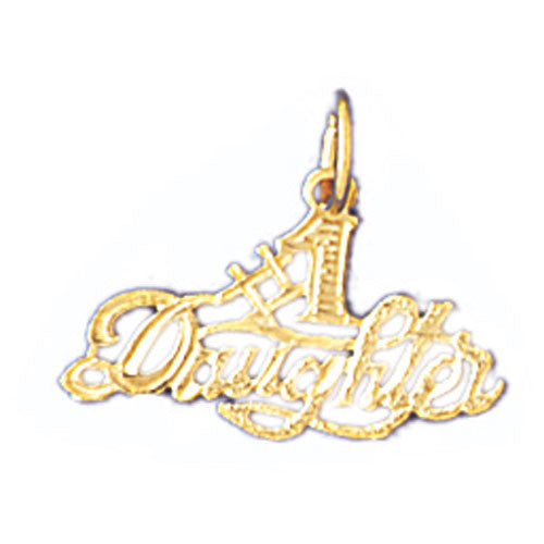 14K GOLD SAYING CHARM - #1 DAUGHTER #9918