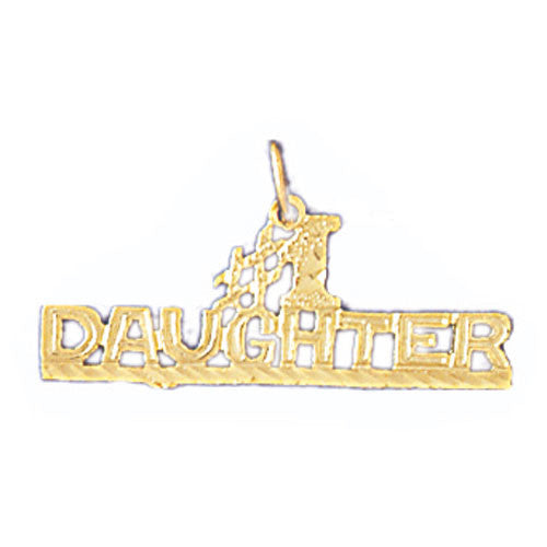 14K GOLD SAYING CHARM - #1 DAUGHTER #9920