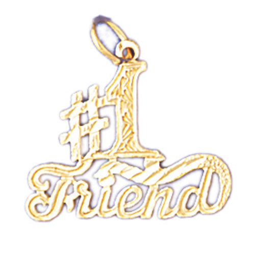 14K GOLD SAYING CHARM - #1 FRIEND #10392