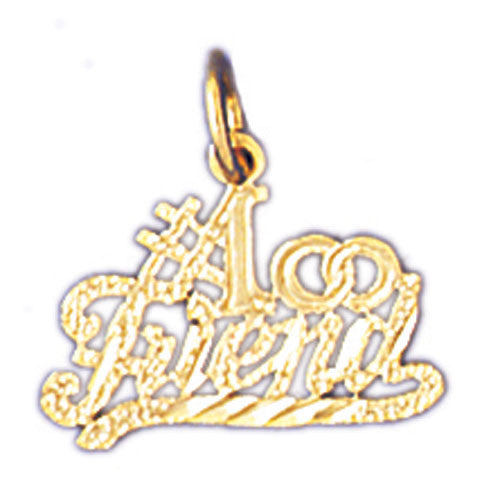 14K GOLD SAYING CHARM - #1 FRIEND #10394