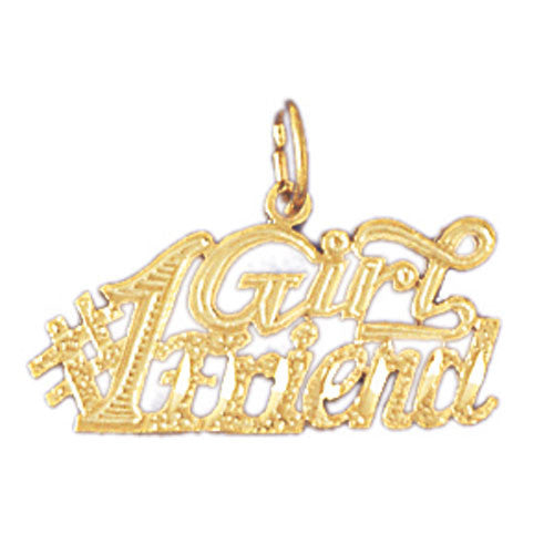 14K GOLD SAYING CHARM - #1 GIRLFRIEND #10122