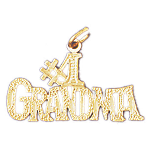 14K GOLD SAYING CHARM - #1 GRANDMA #10049