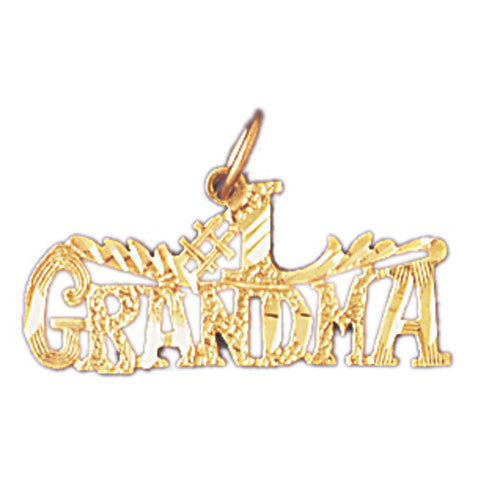 14K GOLD SAYING CHARM - #1 GRANDMA #10050