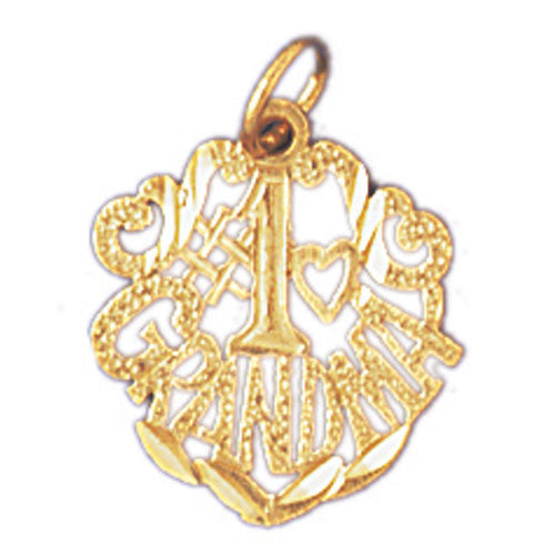 14K GOLD SAYING CHARM - #1 GRANDMA #10066