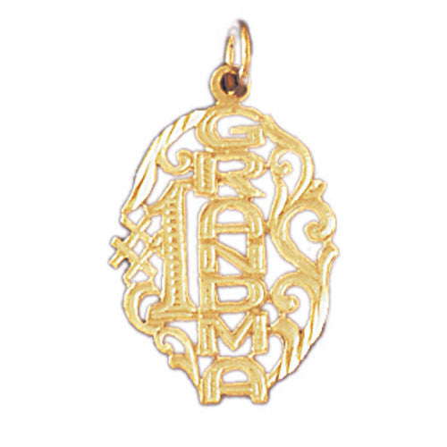 14K GOLD SAYING CHARM - #1 GRANDMA #10067
