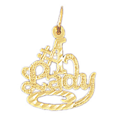 14K GOLD SAYING CHARM - #1 LADY #10134