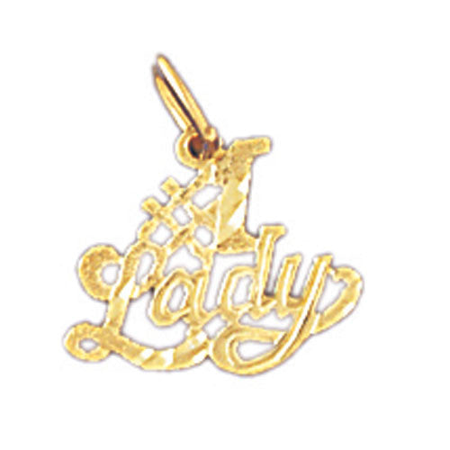 14K GOLD SAYING CHARM - #1 LADY #10141