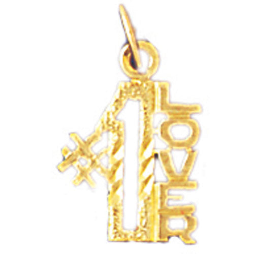 14K GOLD SAYING CHARM - #1 LOVER #10305