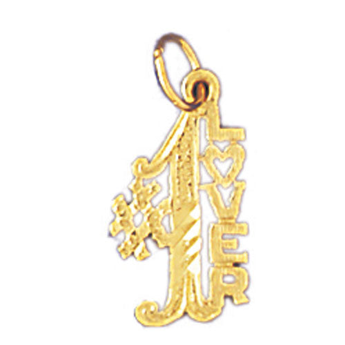 14K GOLD SAYING CHARM - #1 LOVER #10306