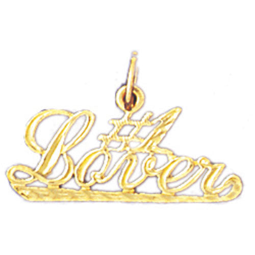 14K GOLD SAYING CHARM - #1 LOVER #10308