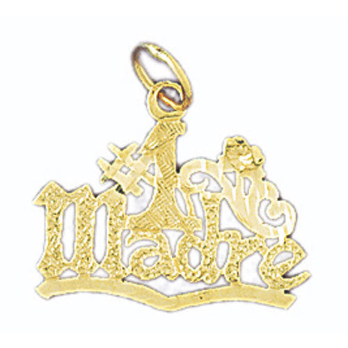 14K GOLD SAYING CHARM - #1 MADRE #9774