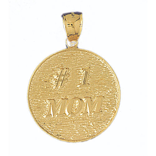 14K GOLD SAYING CHARM - #1 MOM #9704