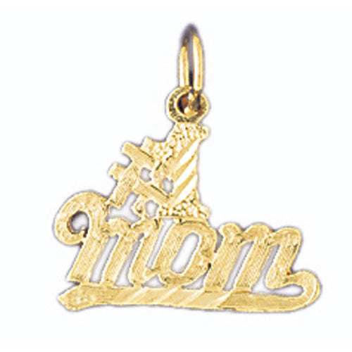 14K GOLD SAYING CHARM - #1 MOM #9803