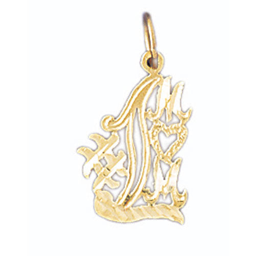 14K GOLD SAYING CHARM - #1 MOM #9811