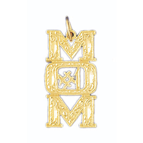 14K GOLD SAYING CHARM - #1 MOM #9814