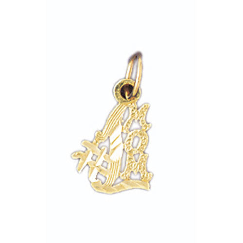 14K GOLD SAYING CHARM - #1 MOM #9818