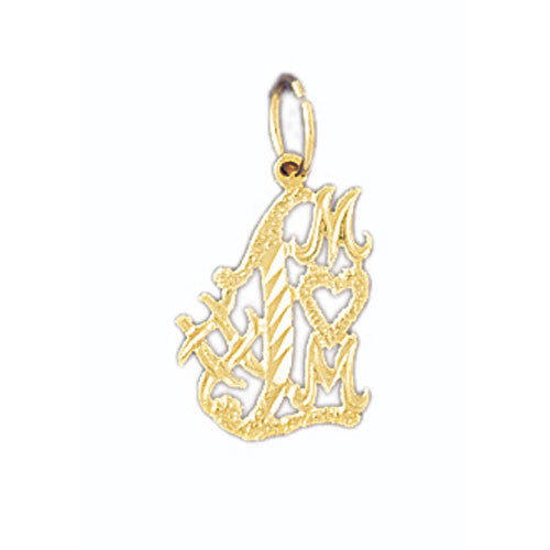 14K GOLD SAYING CHARM - #1 MOM #9820