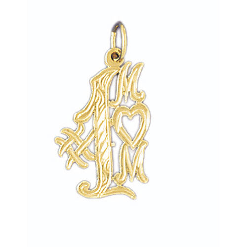 14K GOLD SAYING CHARM - #1 MOM #9821